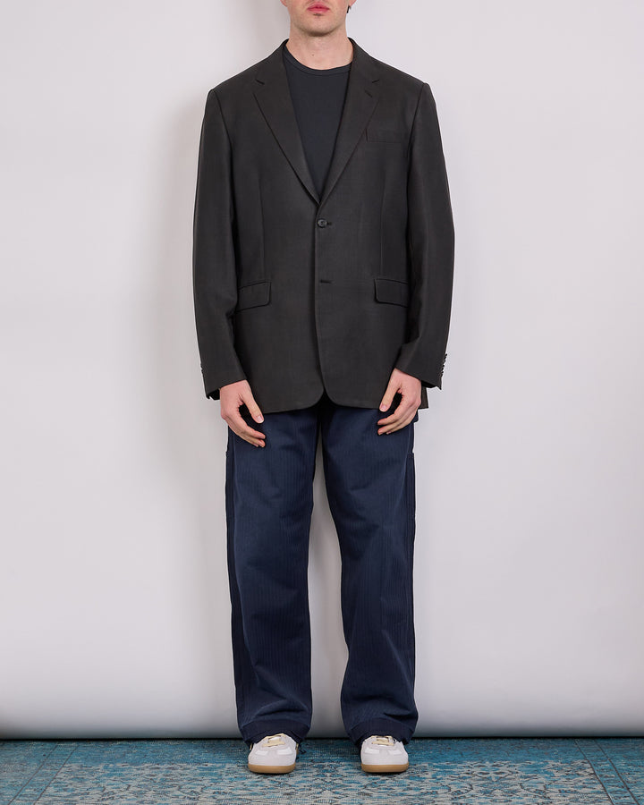 Maison Margiela Light Fresco Wool Blazer Dark Brown