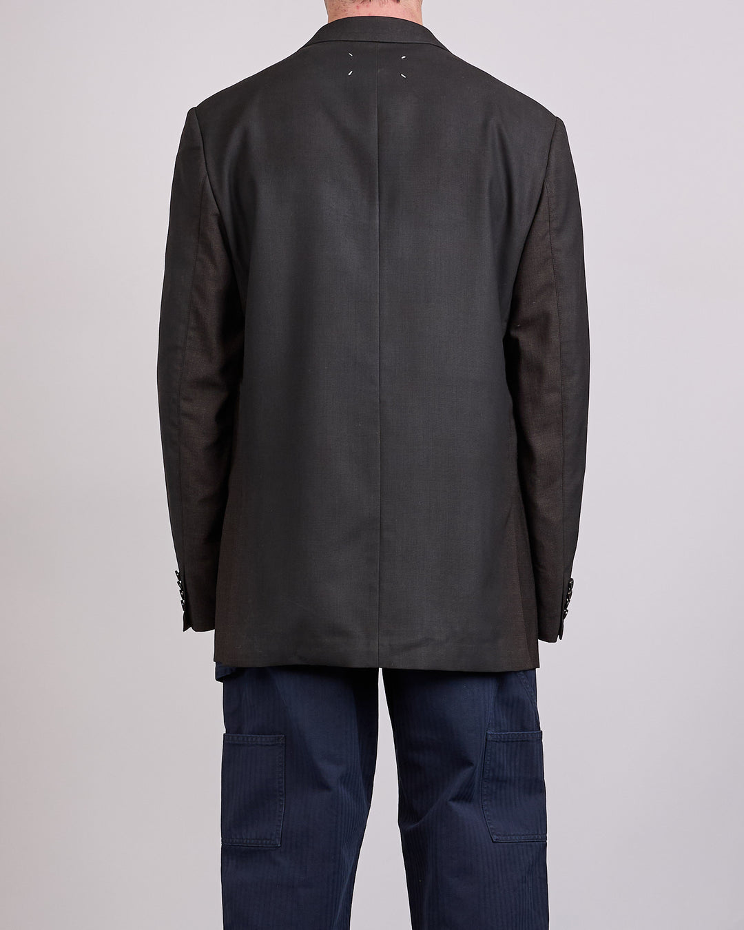 Maison Margiela Light Fresco Wool Blazer Dark Brown