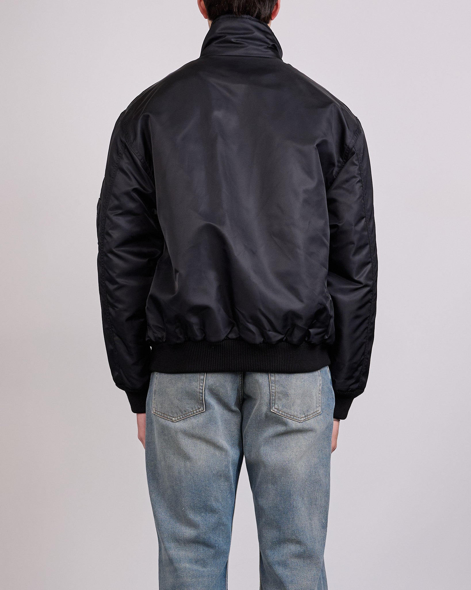 Maison Margiela MM6 Bomber Nylon Zip Jacket Black – LESS 17