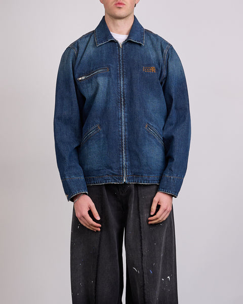 Maison Margiela MM6 Denim Zip Numbers Jacket Med Blue – LESS 17