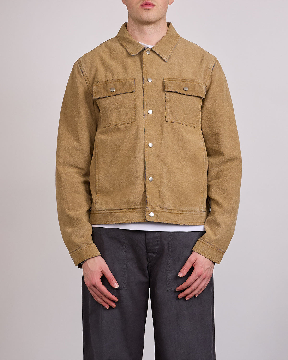 Maison Margiela MM6 Flock Denim Snap Jacket Sand – LESS 17