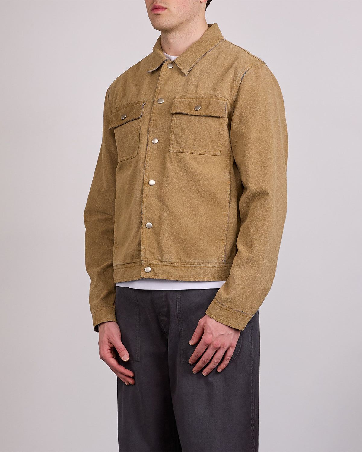Maison Margiela MM6 Flock Denim Snap Jacket Sand – LESS 17