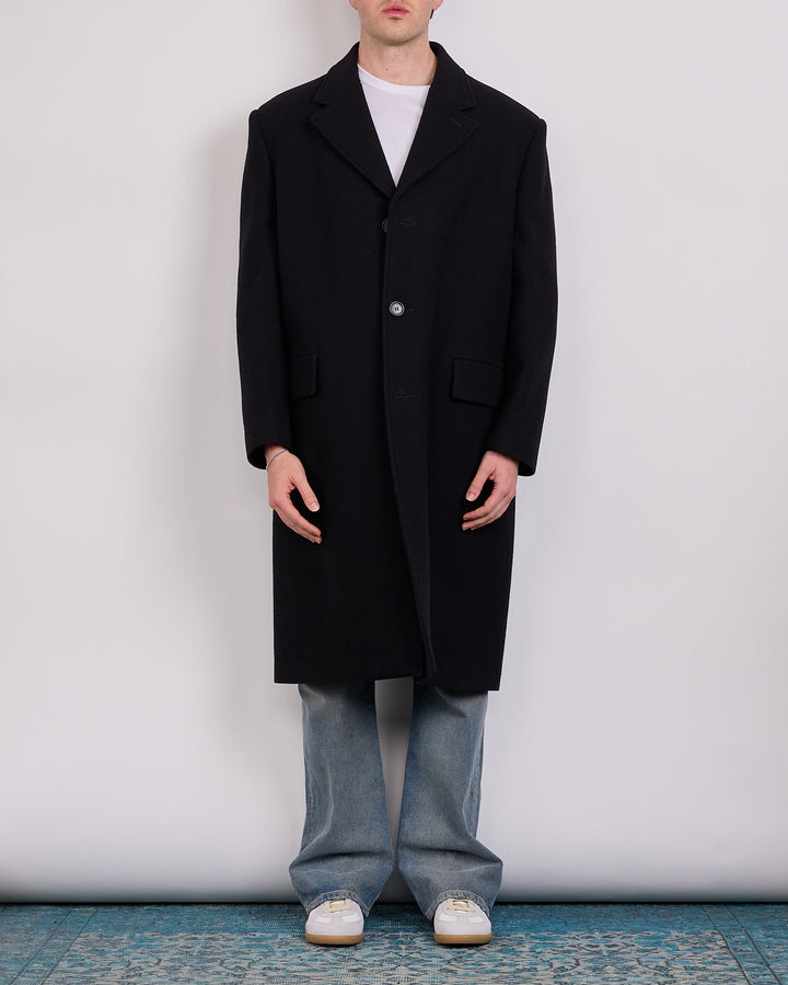 Maison Margiela MM6 Heavy Wool Felt Coat Black
