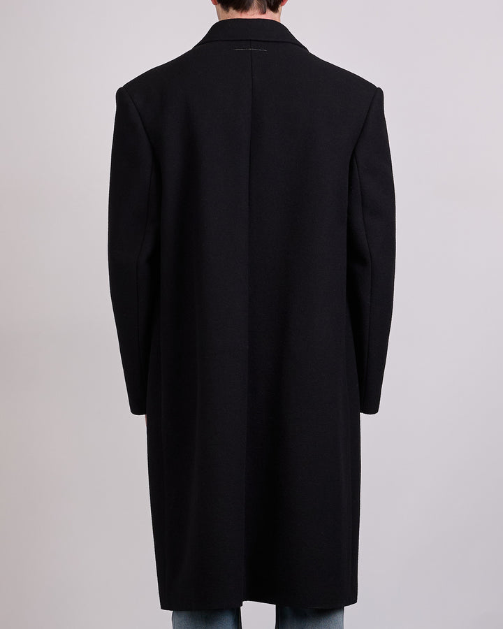 Maison Margiela MM6 Heavy Wool Felt Coat Black