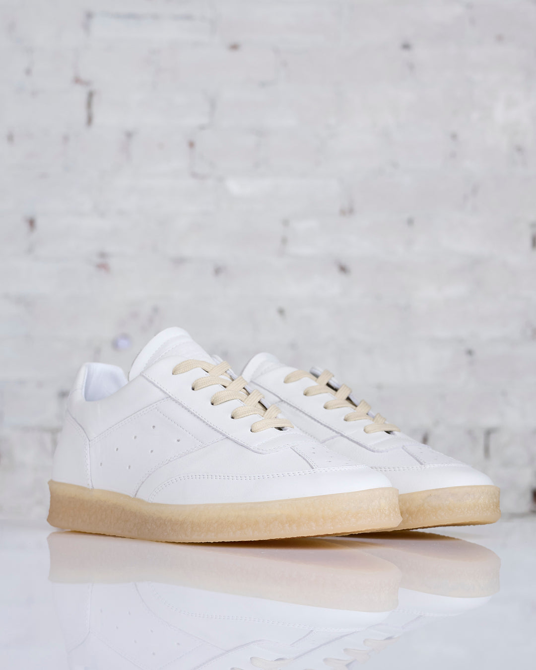 Maison Margiela MM6 Leather Sneaker Bright White