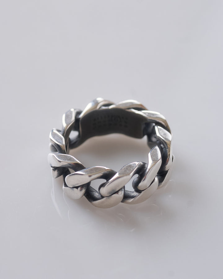 Maison Margiela MM6 Minimal Logo Curb Ring Palladio