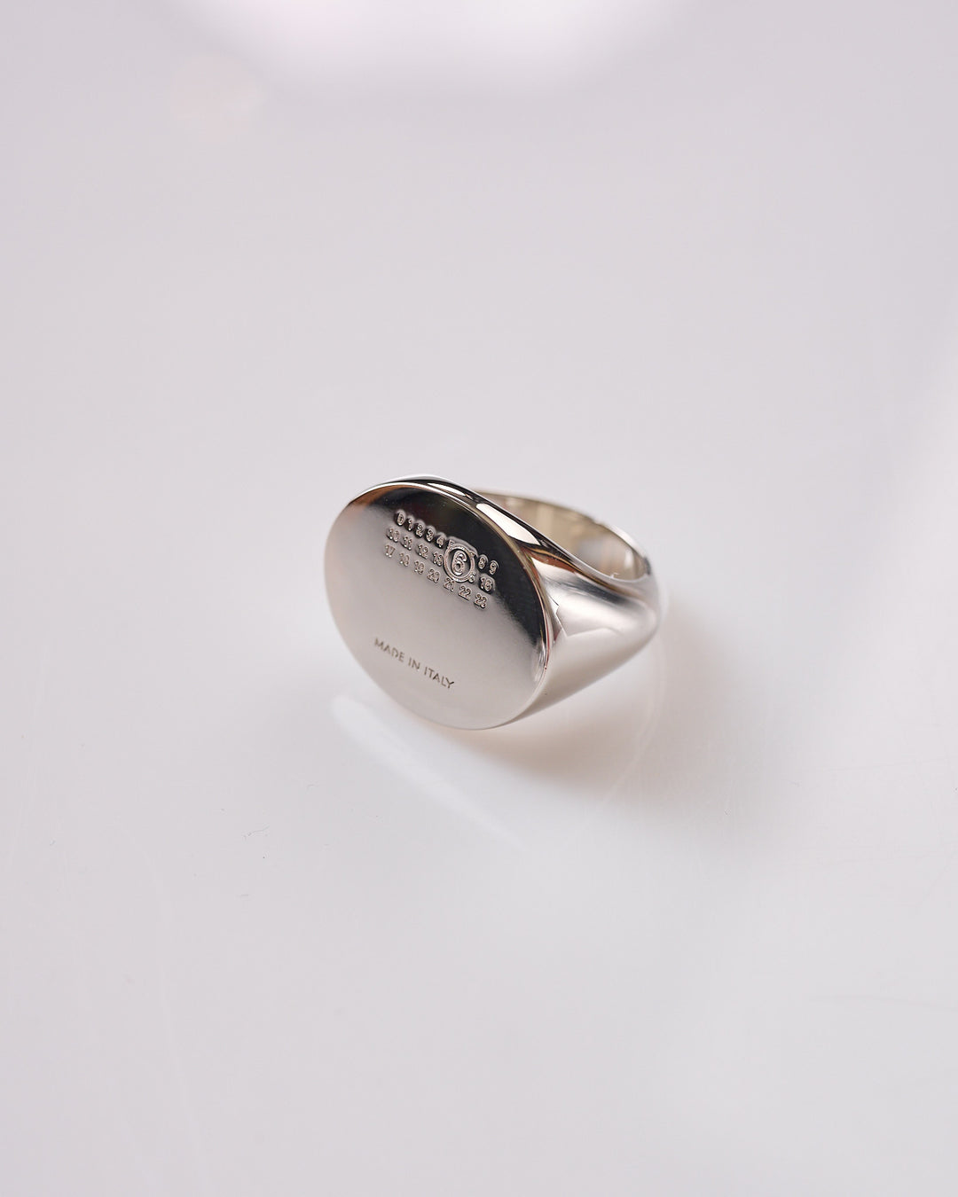 Maison Margiela MM6 Minimal Logo Oval Signet Ring