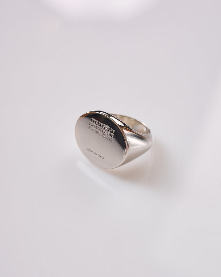 Maison Margiela MM6 Minimal Logo Oval Signet Ring