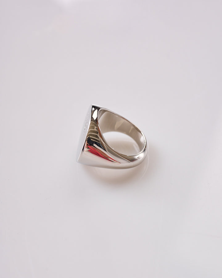 Maison Margiela MM6 Minimal Logo Oval Signet Ring
