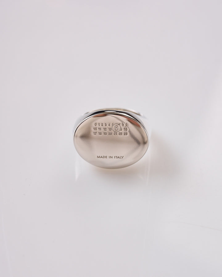 Maison Margiela MM6 Minimal Logo Oval Signet Ring