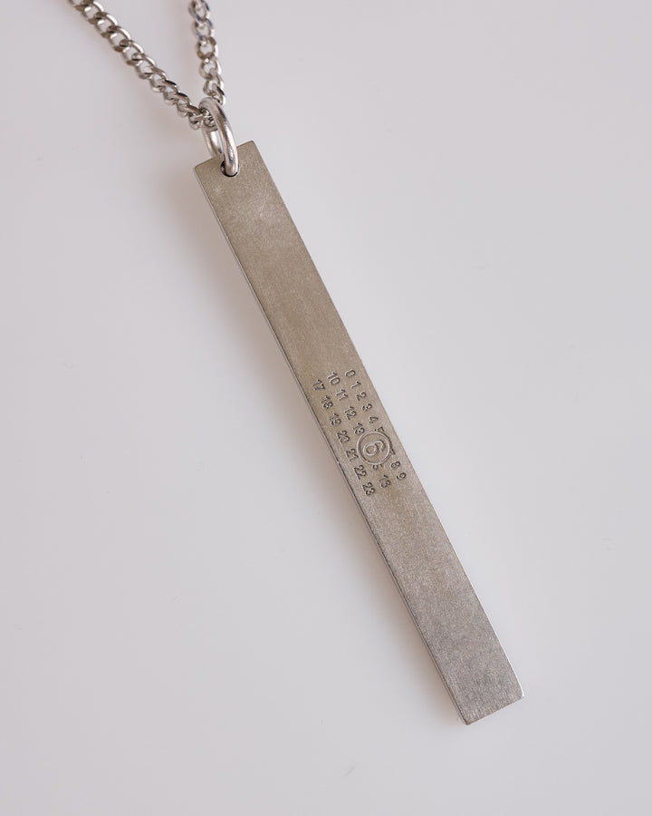 Maison Margiela MM6 Minimal Logo Pendant Necklace Palladio