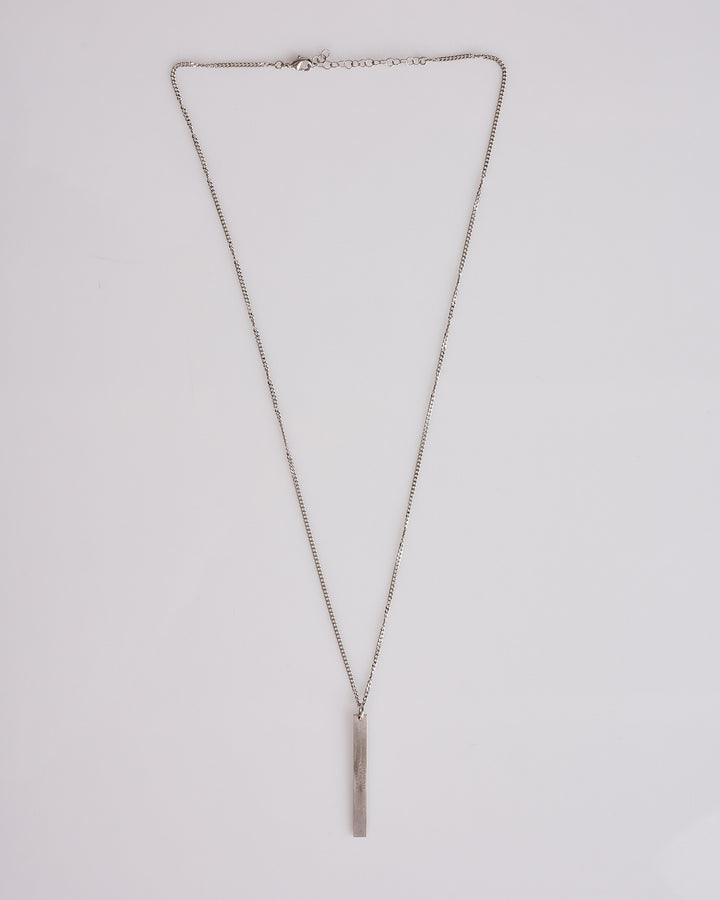 Maison Margiela MM6 Minimal Logo Pendant Necklace Palladio