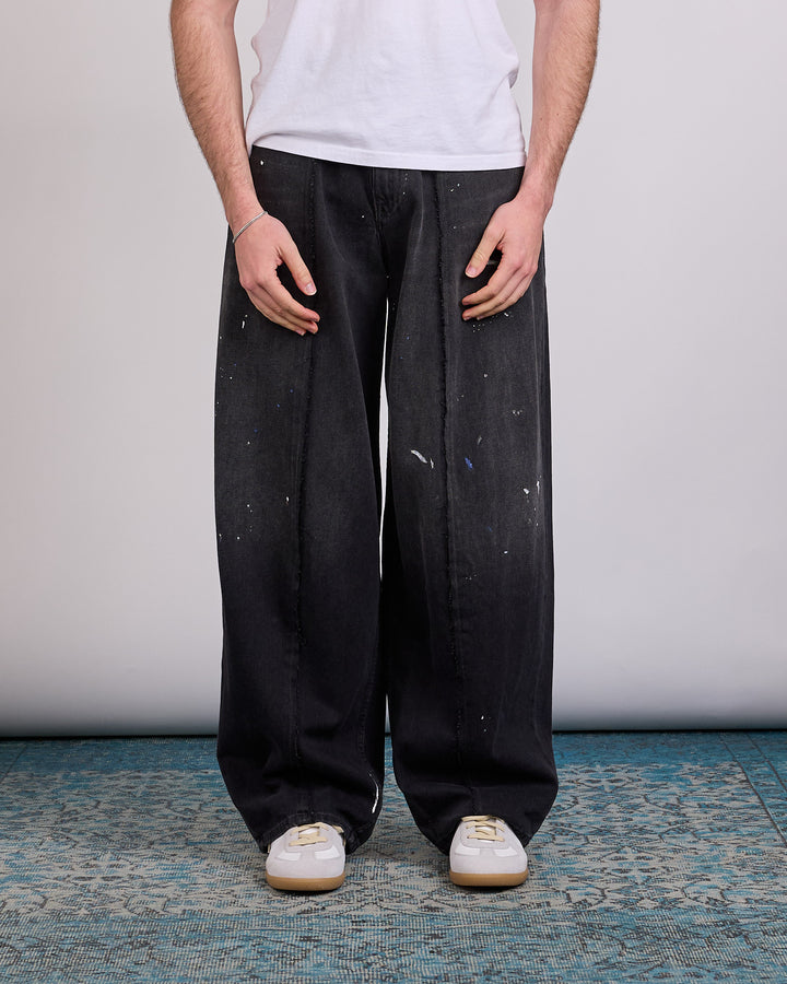 Maison Margiela MM6 Pleat Relaxed Jean Black Paint