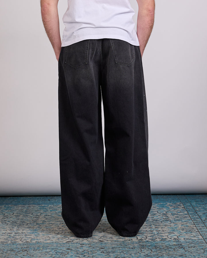 Maison Margiela MM6 Pleat Relaxed Jean Black Paint