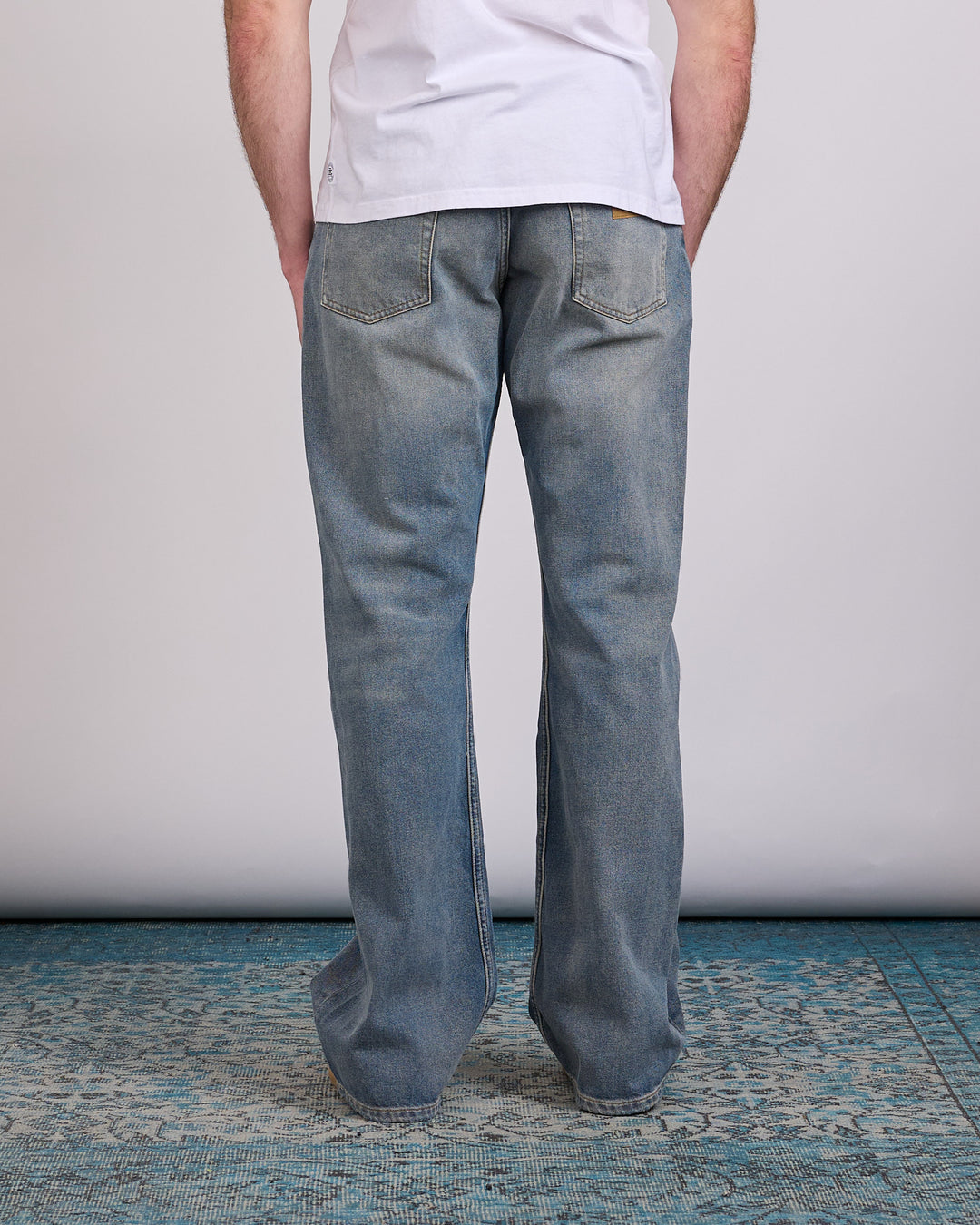 Maison Margiela MM6 Relaxed Patch Jean Med Blue