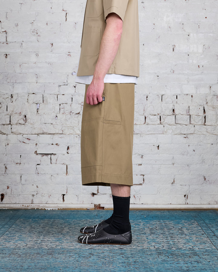 Maison Margiela MM6 Cotton Gabardine Short Mud Brown