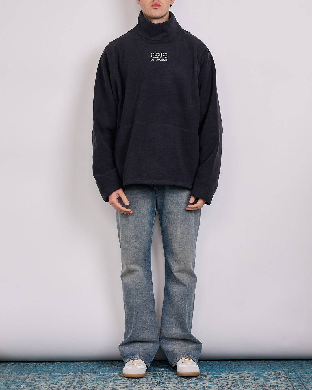 Maison Margiela MM6 Salomon Turtleneck Fleece Top Black