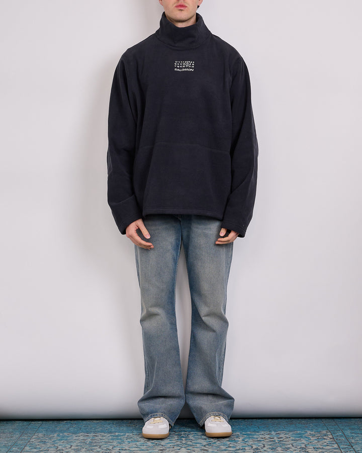 Maison Margiela MM6 Salomon Turtleneck Fleece Top Black