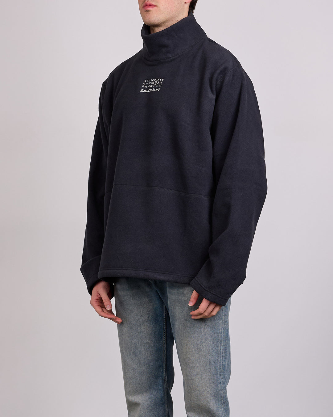 Maison Margiela MM6 Salomon Turtleneck Fleece Top Black