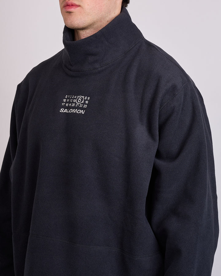 Maison Margiela MM6 Salomon Turtleneck Fleece Top Black
