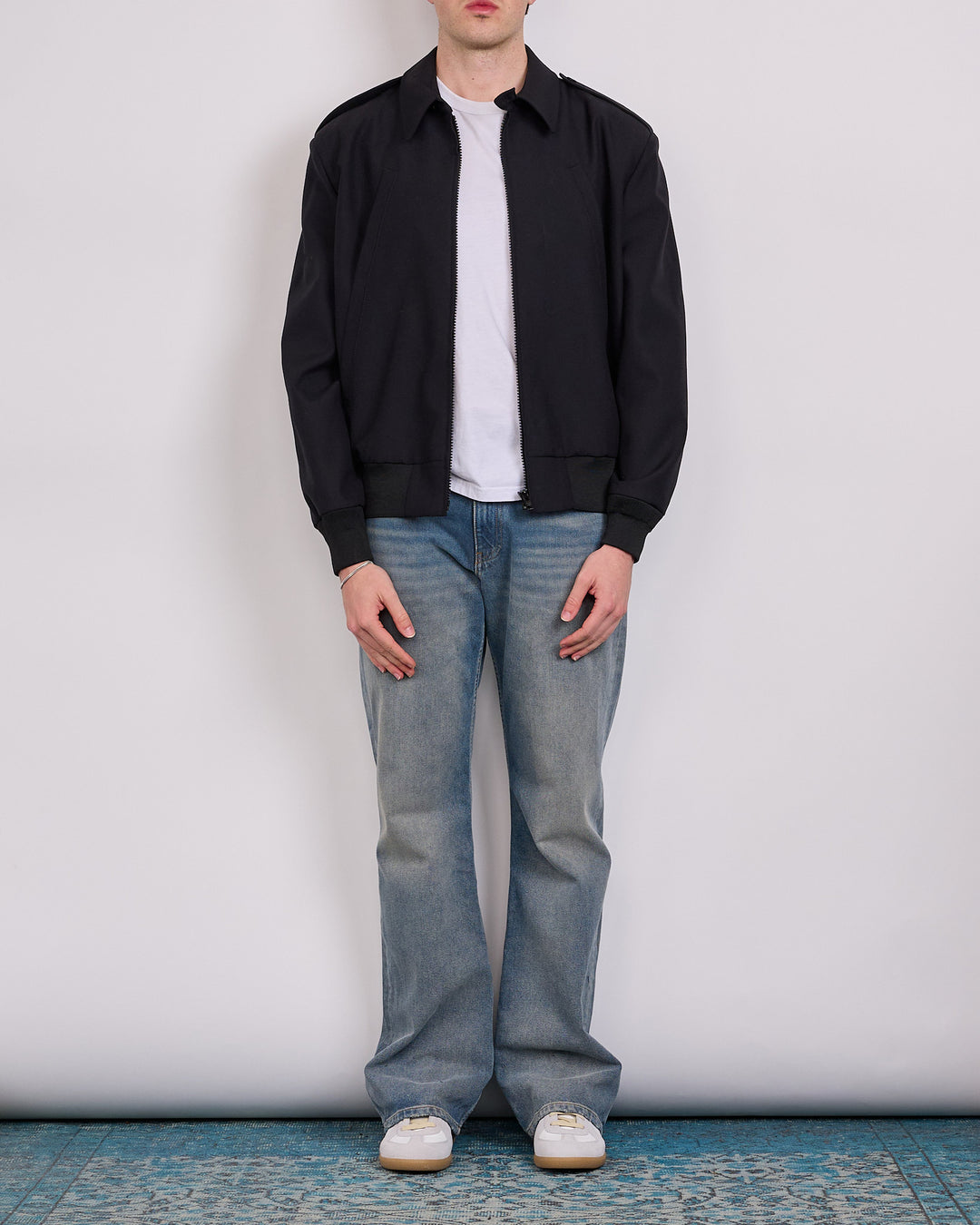 Maison Margiela MM6 Show Gabardine Zip Jacket Black