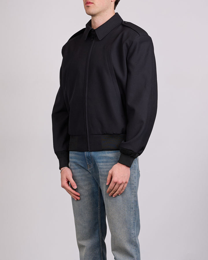 Maison Margiela MM6 Show Gabardine Zip Jacket Black