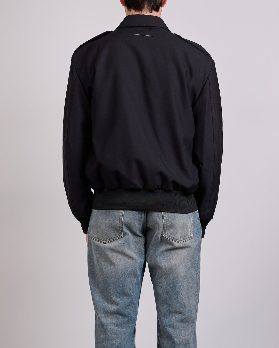 Maison Margiela MM6 Show Gabardine Zip Jacket Black