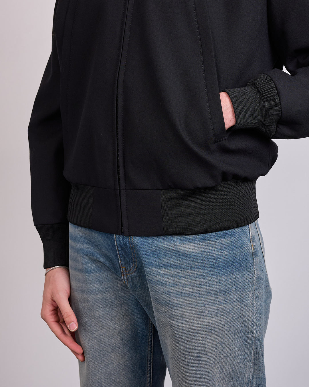 Maison Margiela MM6 Show Gabardine Zip Jacket Black