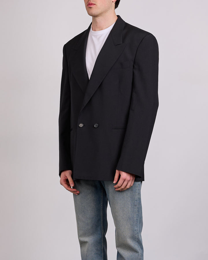 Maison Margiela MM6 Show Light Wool Blend Blazer Black