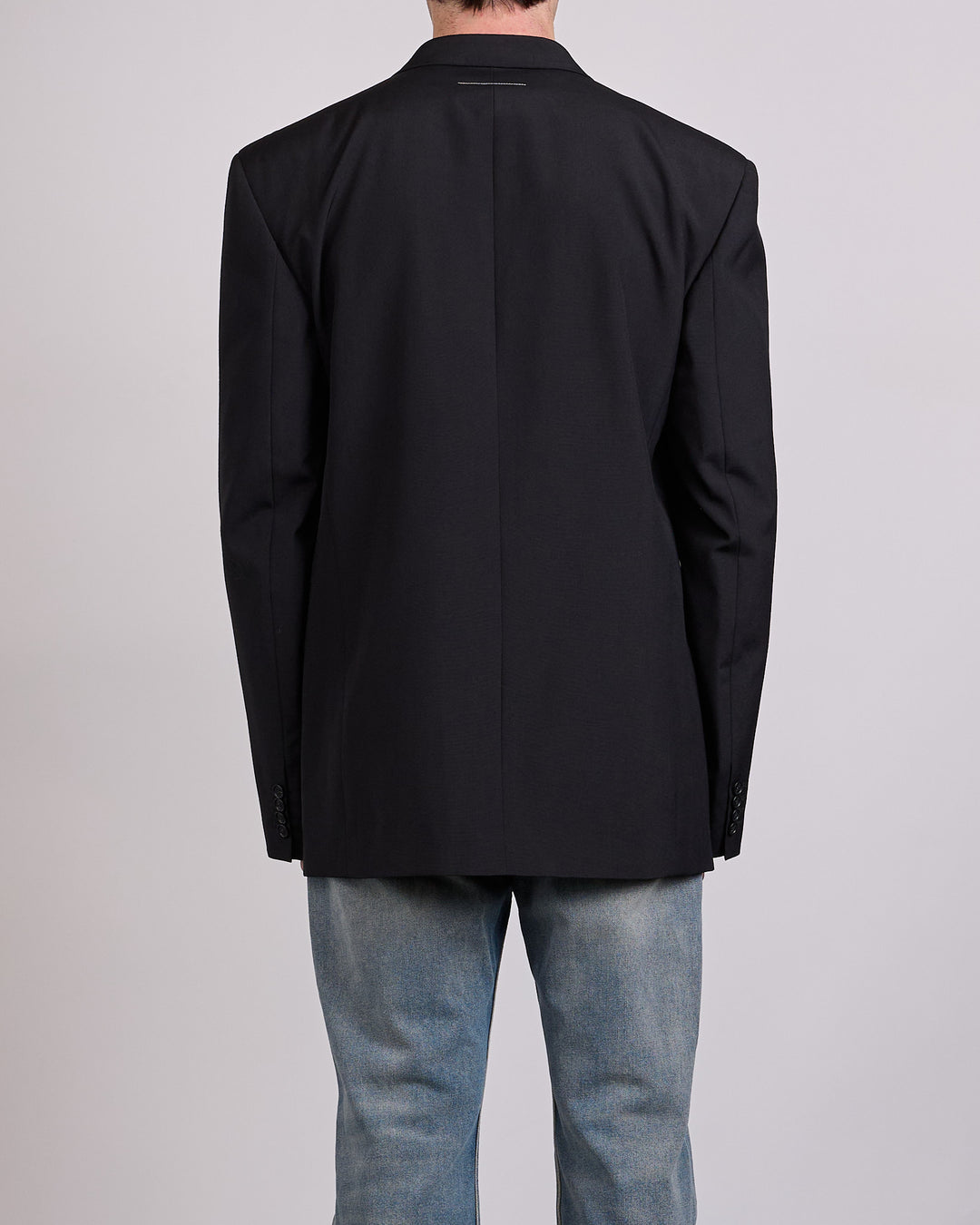 Maison Margiela MM6 Show Light Wool Blend Blazer Black