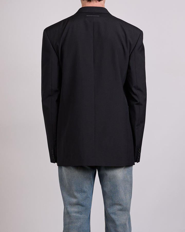 Maison Margiela MM6 Show Light Wool Blend Blazer Black