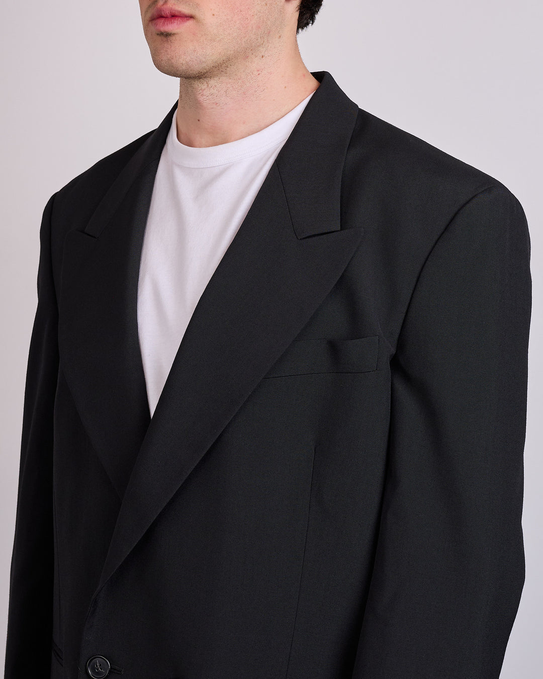 Maison Margiela MM6 Show Light Wool Blend Blazer Black