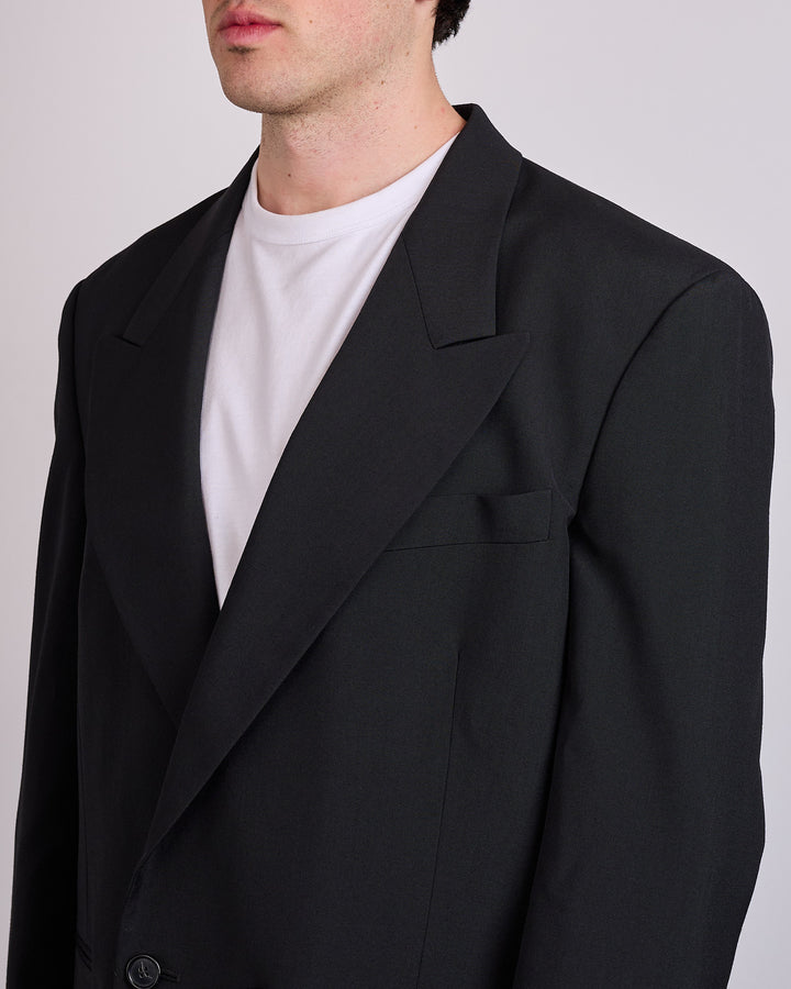 Maison Margiela MM6 Show Light Wool Blend Blazer Black