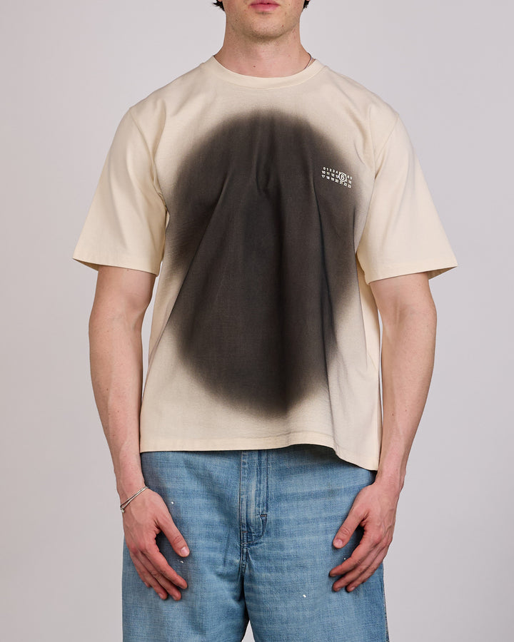Maison Margiela MM6 Spray Hole T-Shirt Cream