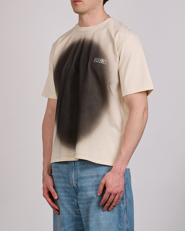 Maison Margiela MM6 Spray Hole T-Shirt Cream