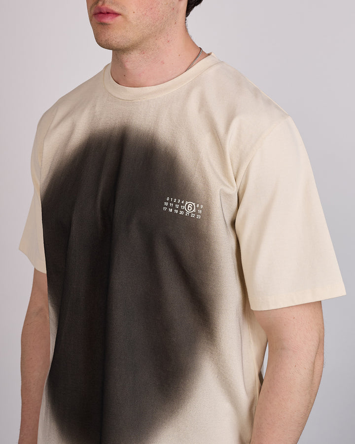 Maison Margiela MM6 Spray Hole T-Shirt Cream