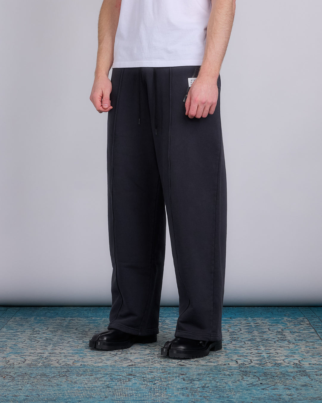 Maison Margiela MM6 Tape Logo Relaxed Sweatpant Black