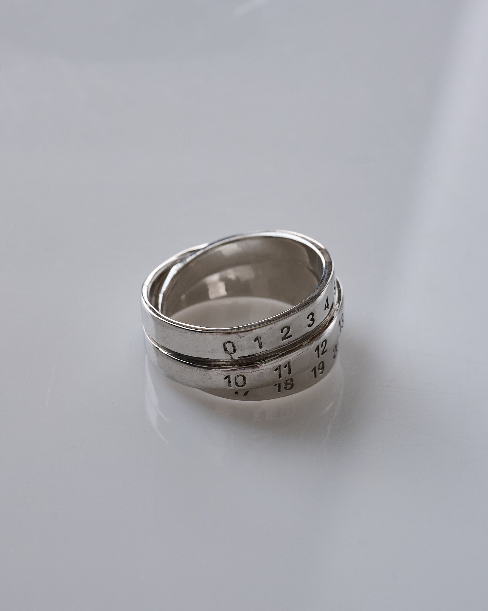 Maison Margiela MM6 Triple Logo Ring Palladio – LESS 17