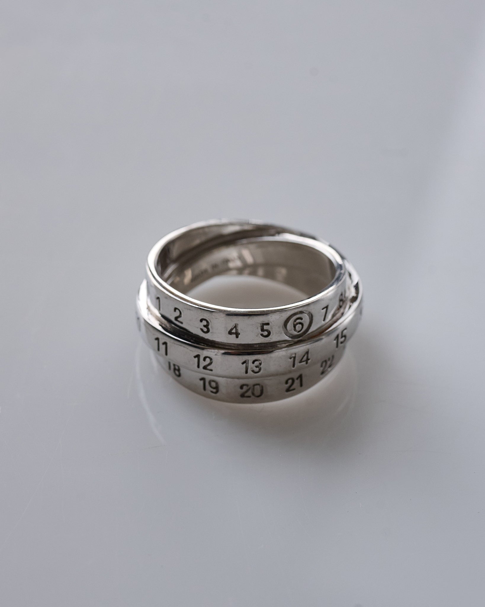 Maison Margiela MM6 Triple Logo Ring Palladio – LESS 17