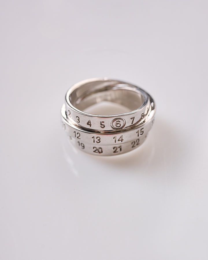 Maison Margiela MM6 Triple Logo Ring Palladio