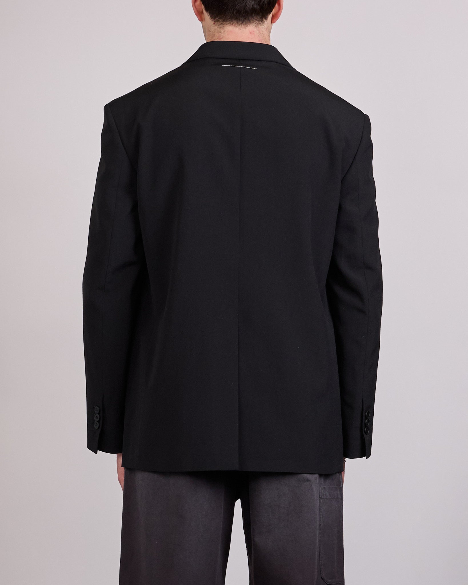 Maison Margiela MM6 Wool Blend Stapled Blazer Black – LESS 17