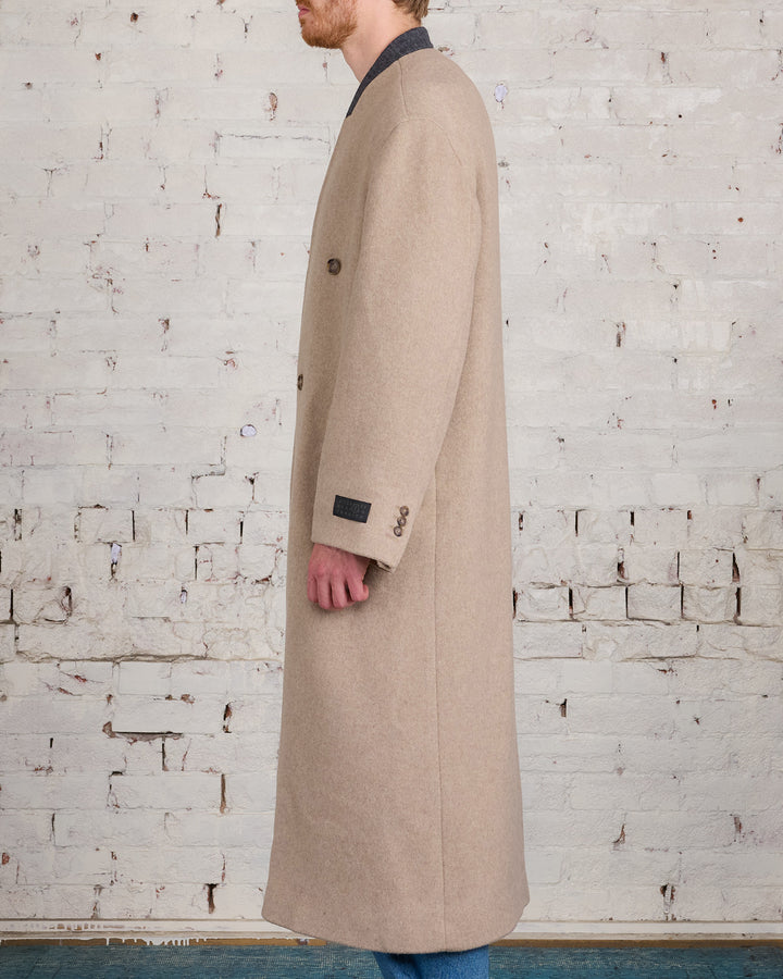 Maison Margiela MM6 Wool Blended Overcoat Beige