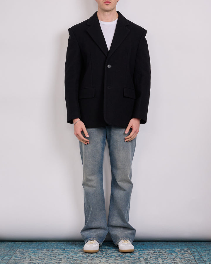 Maison Margiela MM6 Wool Felted Blazer Black