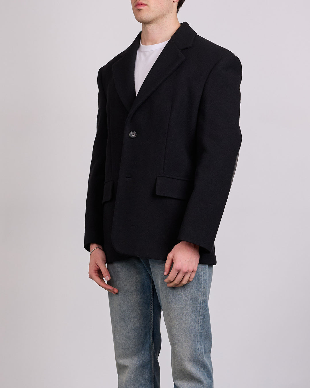Maison Margiela MM6 Wool Felted Blazer Black