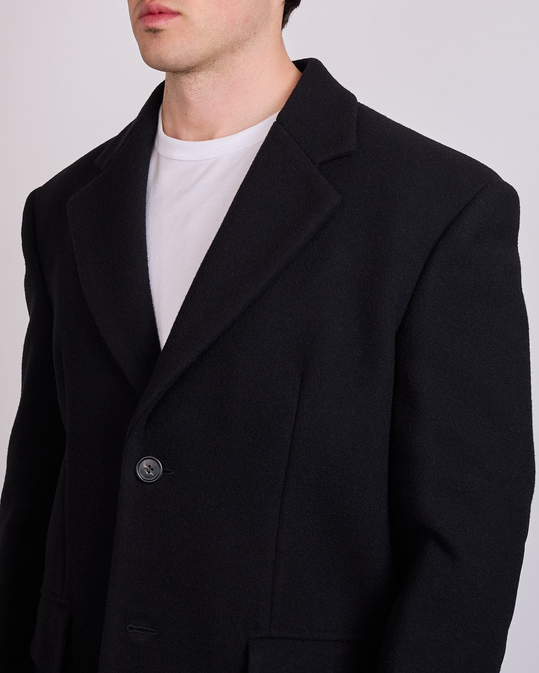 Maison Margiela MM6 Wool Felted Blazer Black