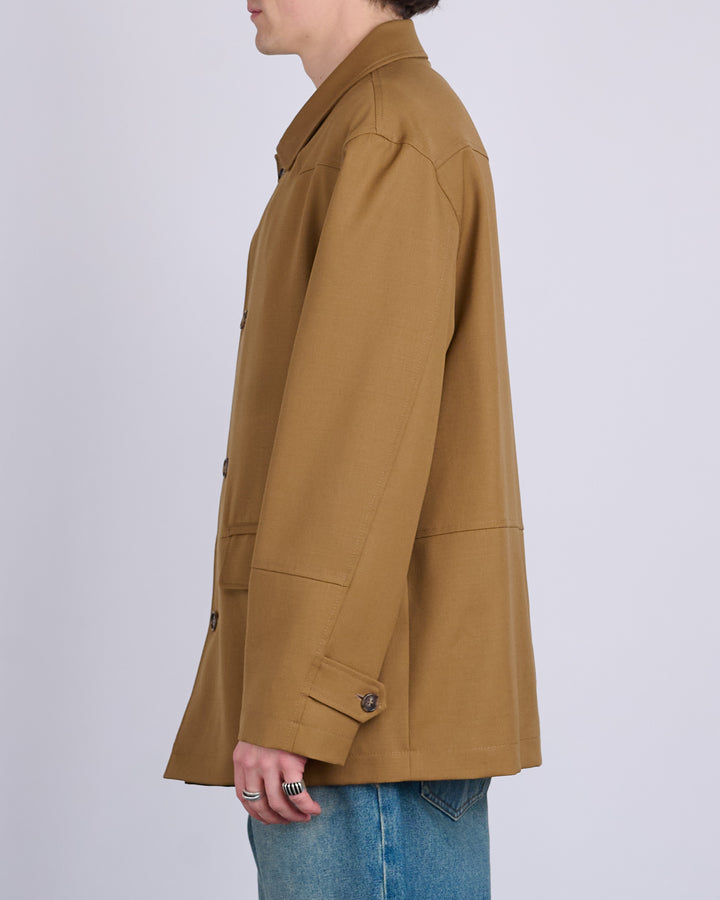 Maison Margiela MM6 Wool Gabardine Western Jacket Tobacco