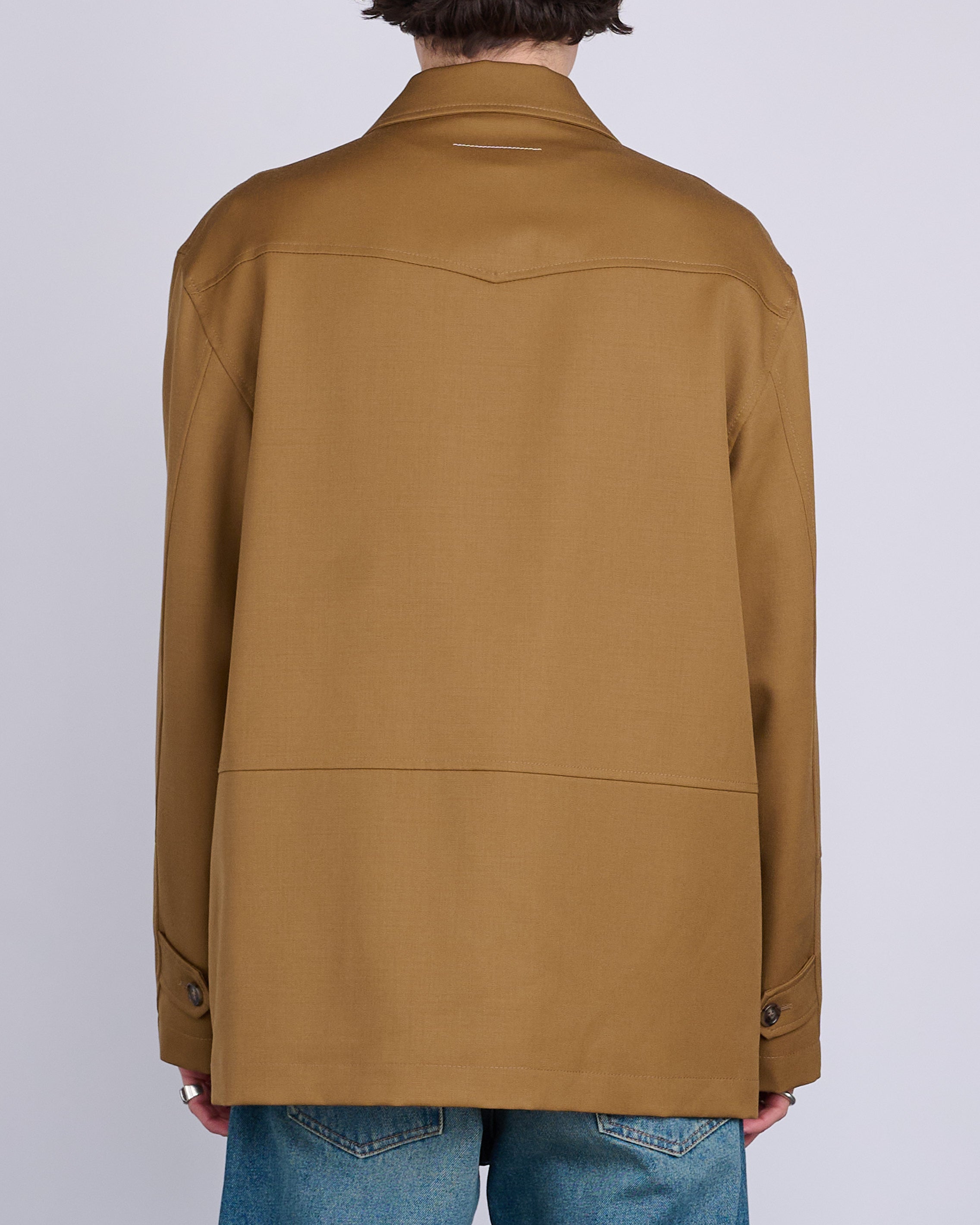 Maison Margiela MM6 Wool Gabardine Western Jacket Tobacco – LESS 17
