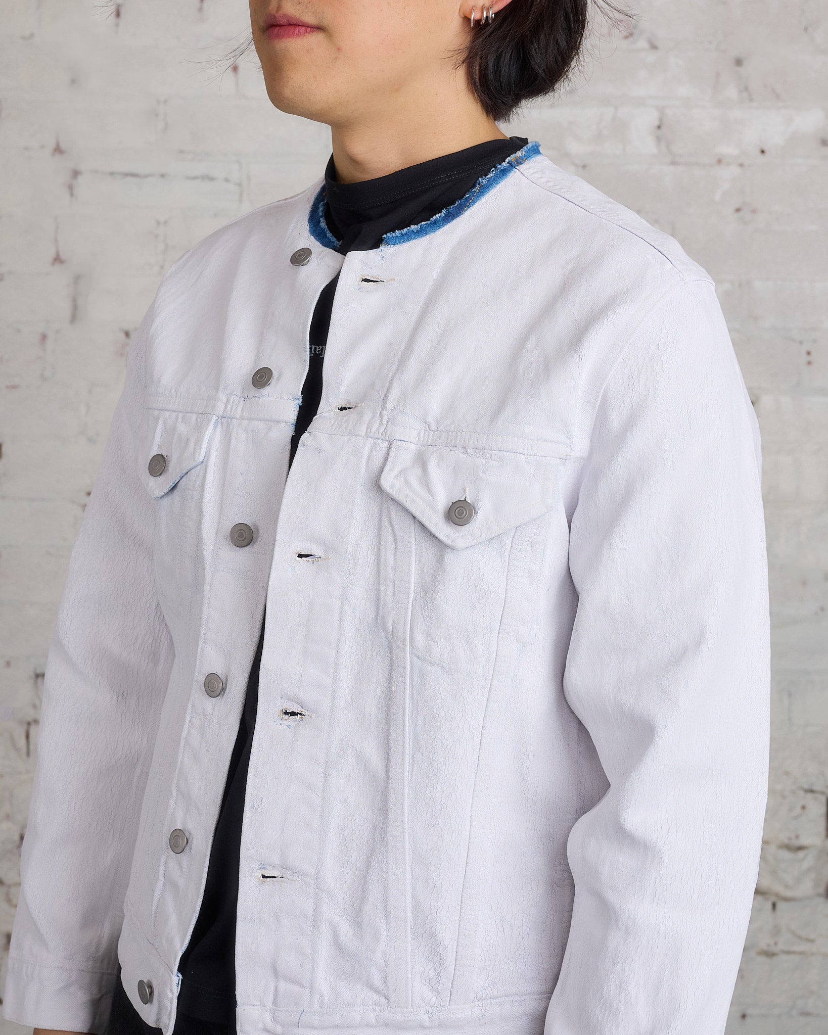 Maison Margiela Painted 14oz Denim Jacket White Crack – LESS 17