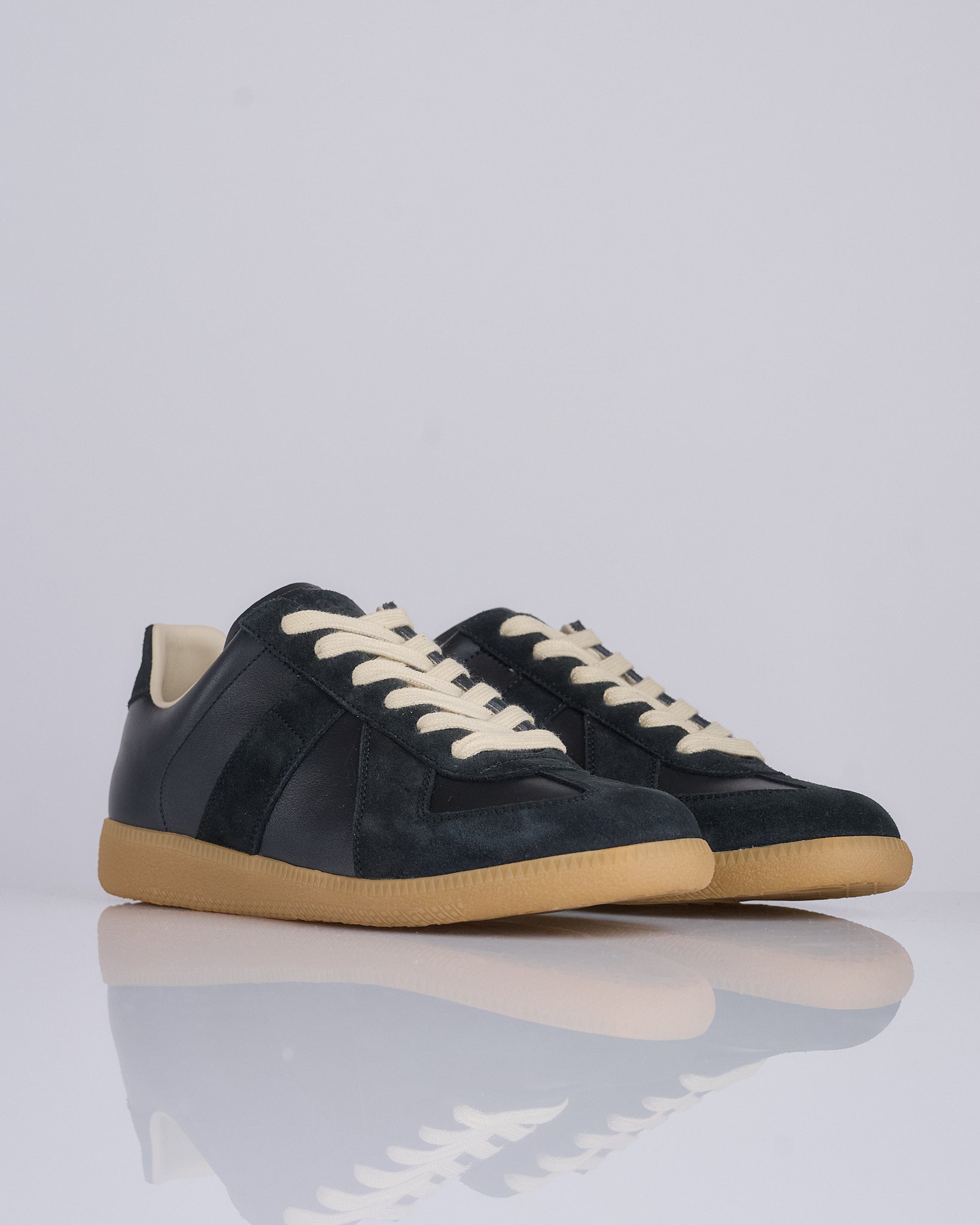 Maison Margiela Replica Leather Sneaker Black – LESS 17