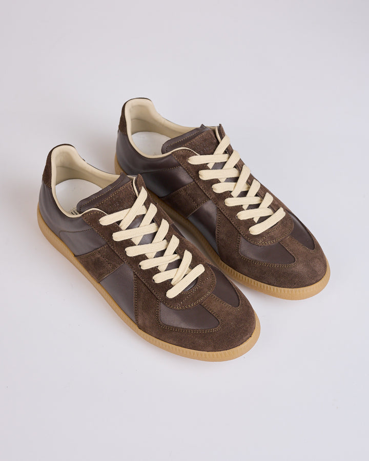 Maison Margiela Replica Leather Sneaker Dark Khaki